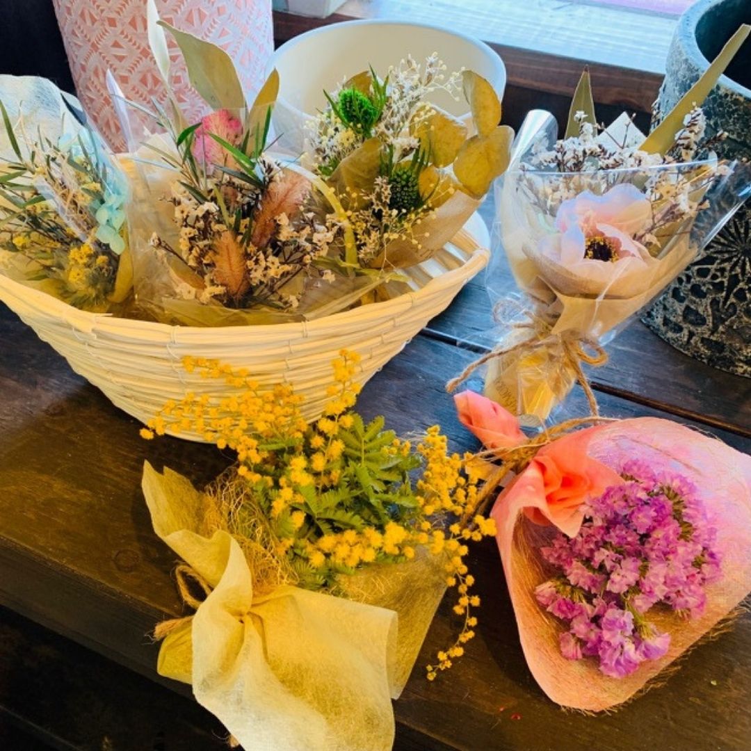ドライフラワーのミニミニブーケ - 高知市の花屋「池田生花店」大丸